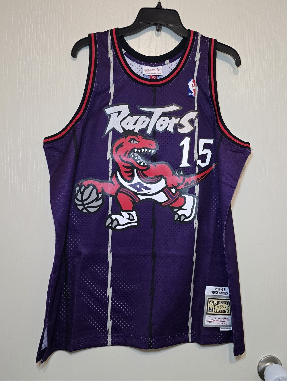 NEW NBA Mitchell & Ness Vince Carter  Swingman Road Jersey‎ Raptors 98-99 Size L